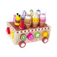 thumbnail image 4 of Carrito de helado de madera para niños, juego de comida, juguete de aprendizaje temprano, dulces, golosinas para niños, bebés, niñas de 2 años o más, 4 of 9