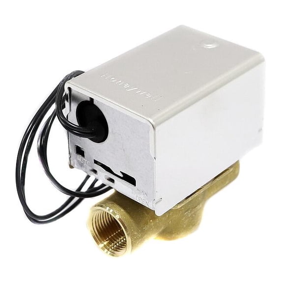 Honeywell Home Motorized Zone Valve,NO,Brass,3/4 in NPT V8043B1076