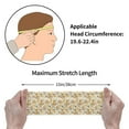 thumbnail image 6 of Naloa Hippie Bee Honeycomb Fashionable Sport Sweatband for Running, Yoga, Basketball - Head Circumference 19.6-22.4 inches, 6 of 9