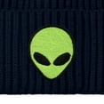 thumbnail image 2 of Dalix Alien Fisherman Beanie Hat Winter Knit Cuffed Watch Cap Mens in Navy Blue, 2 of 5
