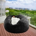 thumbnail image 2 of Housse de Fauteuil Poire, Grande Housse de Sofa Circulaire en Velours pour Adultes et Enfants, Housse de Meuble Lounge Ronde Douce et Duveteuse, Fermeture Éclair Lavable, Sans Remplissage, pour Salon, Chambre, Bureau à Domicile, 2 of 6