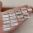 thumbnail image 3 of Dijes De Palabras Colgantes Grabados Inspiradores Palabras En Inglés Adorno Colgante De Aleación A Prueba De Herrumbre Componente De Fabricación De Joyas Para Collar Llavero 80 Piezas seitruly HA026966-02, 3 of 7