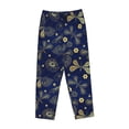 thumbnail image 4 of Naloa Vintage Golden Butterfly Print Women’s Ultra-Soft Comfy Pajama Lounge Pants with Pockets & Drawstring, 4 of 8