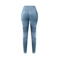 thumbnail image 4 of COMVALUE Women's High Waisted Leggings Seamless Workout Gym Yoga Pants Tummy Control Activewear (Blue, M), 4 of 5
