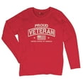 thumbnail image 5 of Proud Veteran Women's Long Sleeve T-shirt Veteran's Day Military Honor US Flag Army Air Force RED Friday American Patriot, 5 of 7
