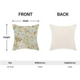 thumbnail image 6 of Spring Floral Throw Pillow Covers 16x16 Set of 2, Pattern on Brown Decorative Pillow Covers Daisy Flowers Print Linen Outdoor Cushion Cover Colourful Floral Pillowcase for Sofa Couch Farmhouse, 6 of 6
