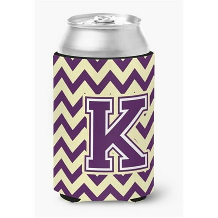 

Letter K Chevron Purple & Gold Can or Bottle Hugger 0.25 x 4 x 5.5 in.