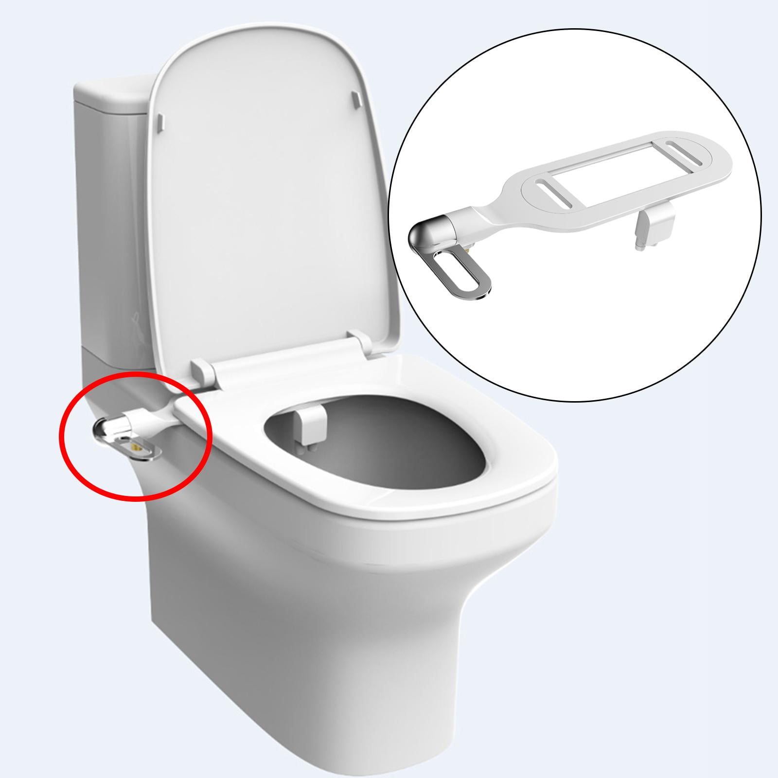 Fiocias Bidet Toilet Seat Attachment Durable Adjustable Toilet Cover Bidet for Household