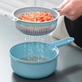thumbnail image 2 of Blue 9-Piece Kitchen Multi-Functional Slicing Tool Set: Efficient Vegetable Shredder, Potato Stripper, Chip Cutter & Flower Carver – Compact, Versatile for Home Use, Ideal for Salads & Stir-Fries,, 2 of 6