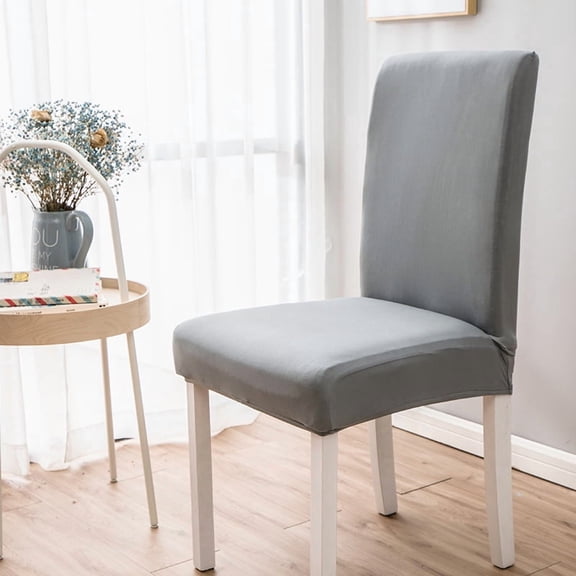 Nvzi Light Gray dining chair cover, 4-piece universal size - elastic dining chair cover suitable for homes and restaurants, easy to install and clean chair cover