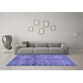 thumbnail image 3 of Ahgly Company Indoor Round Abstract Blue Contemporary Area Rugs, 5' Round, 3 of 4
