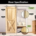 thumbnail image 4 of Homacer 5-in-1 34in x 84in Pine Wood Frame Barn Door without Installation Hardware Kit, 4 of 7