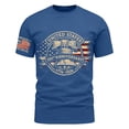 thumbnail image 3 of 250 Anniversary Usa T Shirt for Men 1776-2026 Usa Flag Print Short Sleeve Crew Neck Muscle Tops Moisture Wicking Relaxed Fit Breathable Soft Tees, Royal Blue, #01 Royal Blue, 3 of 4