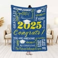 thumbnail image 3 of Graduation Soft Throw Blanket 2025, Birthday High School College Graduation Gifts for Daughter Son from Mom Dad, Class of 2025 Graduation Blanket Gifts for Him Her, 3 of 5