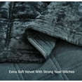 thumbnail image 6 of Chezmoi Collection Piers Storm Blue Velvet Quilt Queen Set, 3-Piece Lush Plush Distressed Velvet Bedding All Season Lightweight Bedspread, Brushed Microfiber Reverse with Double Square Stitch, 6 of 9