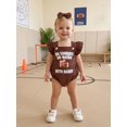 thumbnail image 3 of Cjfdfy Newborn Baby Girl Football Outfit Corduroy Romper Overalls On Sunday We Watch Football with Daddy Letters Embroidery Flying Sleeve Jumpsuit Bodysuit Palysuit Headband 0 3 6 12 18 Months, 3 of 9