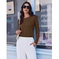 thumbnail image 2 of Ekouaer 3 Pack Long Sleeve Shirts for Women Crewneck Thermal Tops Casual Base Layer Undershirts Fall Trendy Basic Tees, 2 of 6
