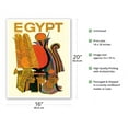 thumbnail image 2 of Egypt - United Arab Republic (UAR) - Egyptian Pharaohs - Vintage Travel Poster by David Klein c.1960s - Fine Art Matte Paper Print (Unframed) 16x20in, 2 of 4