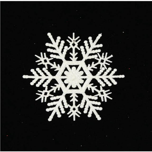 Pendentif Flocon de Neige Blanc en Plastique