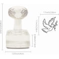 thumbnail image 2 of Sello de jabón acrílico "Paloma de la paz", hecho a mano, con mango de 1,57/'', relieve, 2 of 6