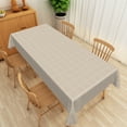 thumbnail image 2 of Nanqianyi Brown Checkered Rectangular Tablecloth for 60 x 102 inch, Waterproof Wipeable Table Cover for Kitchen Table, Indoor and Outdoor, 2 of 6