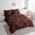 thumbnail image 3 of Feelyou Jungle Branches Teens Twin Bedding Sets 7-Piece, Rustic Leaf Botanical Bedding Comforter Set, Red Farmhouse Cabin Reversible Sheet Sets, Ultra Soft Bedroom Decor, 3 of 8