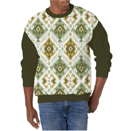 

Mens 3D Digital Printed Sweatshirts Graphic Long Sleeve Novelty Pattern Round Neck Ethnic Sweatshirt Pullovers Fashion Lightweight Casual Sweatshirt