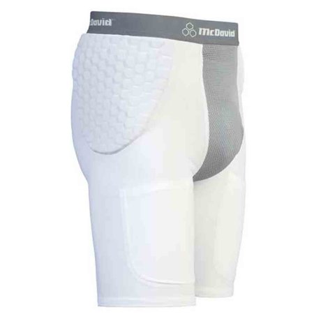Hexpad Football Girdle - McDavid Classic 7550Y CL Youth Hexpad Hexmesh Football Girdle White/Grey Large