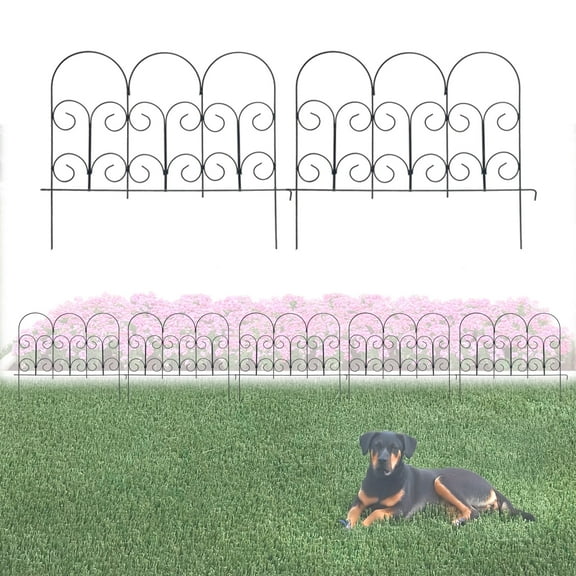Glamos Wire Decorative Metal Fence (5 Pack) 9 Feet Total