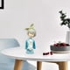thumbnail image 4 of Busto de niña moderna, estatua artesanal de resina, figura decorativa para TV en el hogar. Azul, 4 of 9