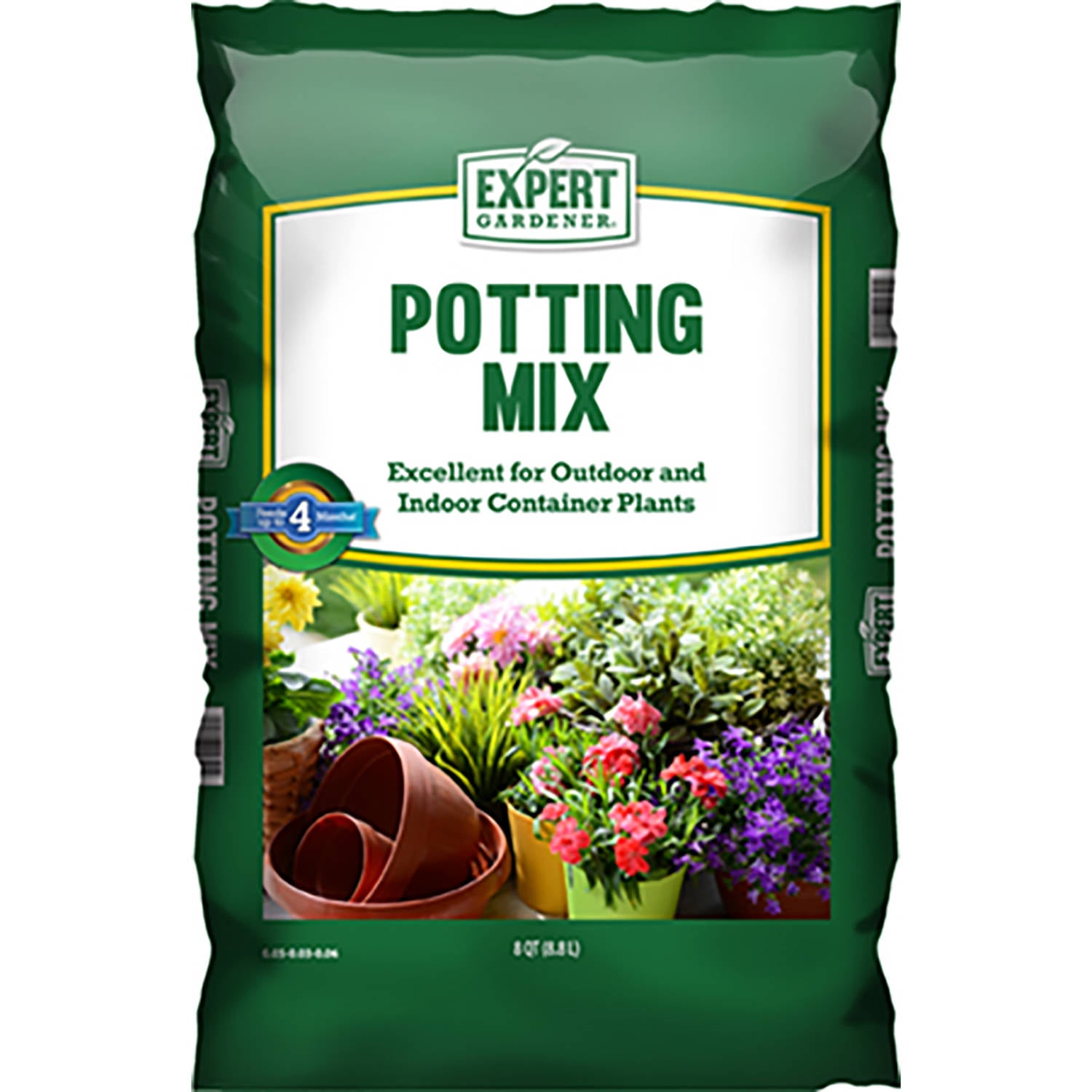 Expert Gardener Indoor and Outdoor Potting Soil Mix, 1 cu. ft. Bag 1 Cubic Foot Of Soil Weight