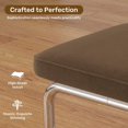 thumbnail image 2 of Daluvenix Natural Rattan Bar Stools Set of 2 with Cane Back, Mid Century Modern Kitchen Counter Height BarStools, Dining Room Upholstery Boho Microvelvet Seat Bar Chairs, 2 of 8