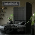 thumbnail image 3 of 7 ft. Tall Rattan Fiber Diamond Weave Privacy Screen Room Divider - Black - 6 Panels, 3 of 6