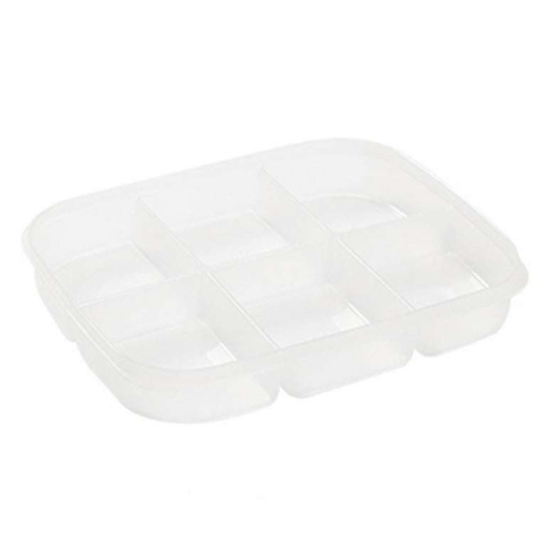 Yesbay Food Storage Box Large Capacity Multi-Compartments Eco-friendly Food  Grade Fresh-keeping Transparent PP Material Fridge Food Container Divided