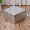 thumbnail image 4 of YIEMEEN 9x9cm Small Metal Tin Silver Storage Box for Case Organizer For Money Coin Candy, 4 of 9