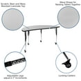 thumbnail image 4 of Flash Furniture Emmy Mobile 60" Circle Wave Flexible Laminate Activity Table Set with 18" Student Stack Chairs, Grey/Black, 4 of 12