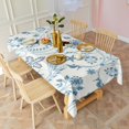 thumbnail image 3 of Rectangle Waterproof Tablecloth 60×120 Inch, Blue Floral Reusable Indoor/Outdoor Durable Table Cover for Party Kitchen Dinner Room Decor, 3 of 6