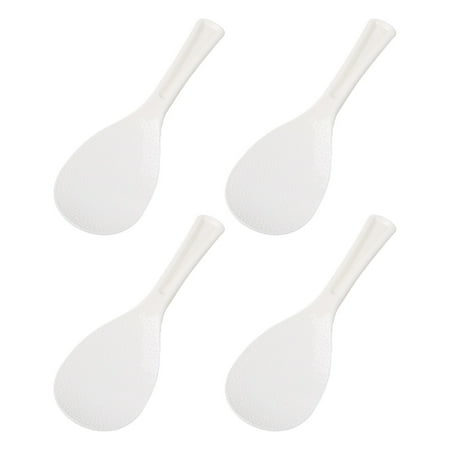 

PATKAW 4Pcs Household Rice Spoons Kitchen Rice Scooper Plastic Meal Spoon (White)