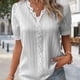 thumbnail image 1 of Camiseta Blusa Blusa informal con manga de burbuja, estilo elegante, camisa de talla grande para mujer, traje de vacaciones Cgtredaw Gris 5Xl para Mujer, 1 of 7