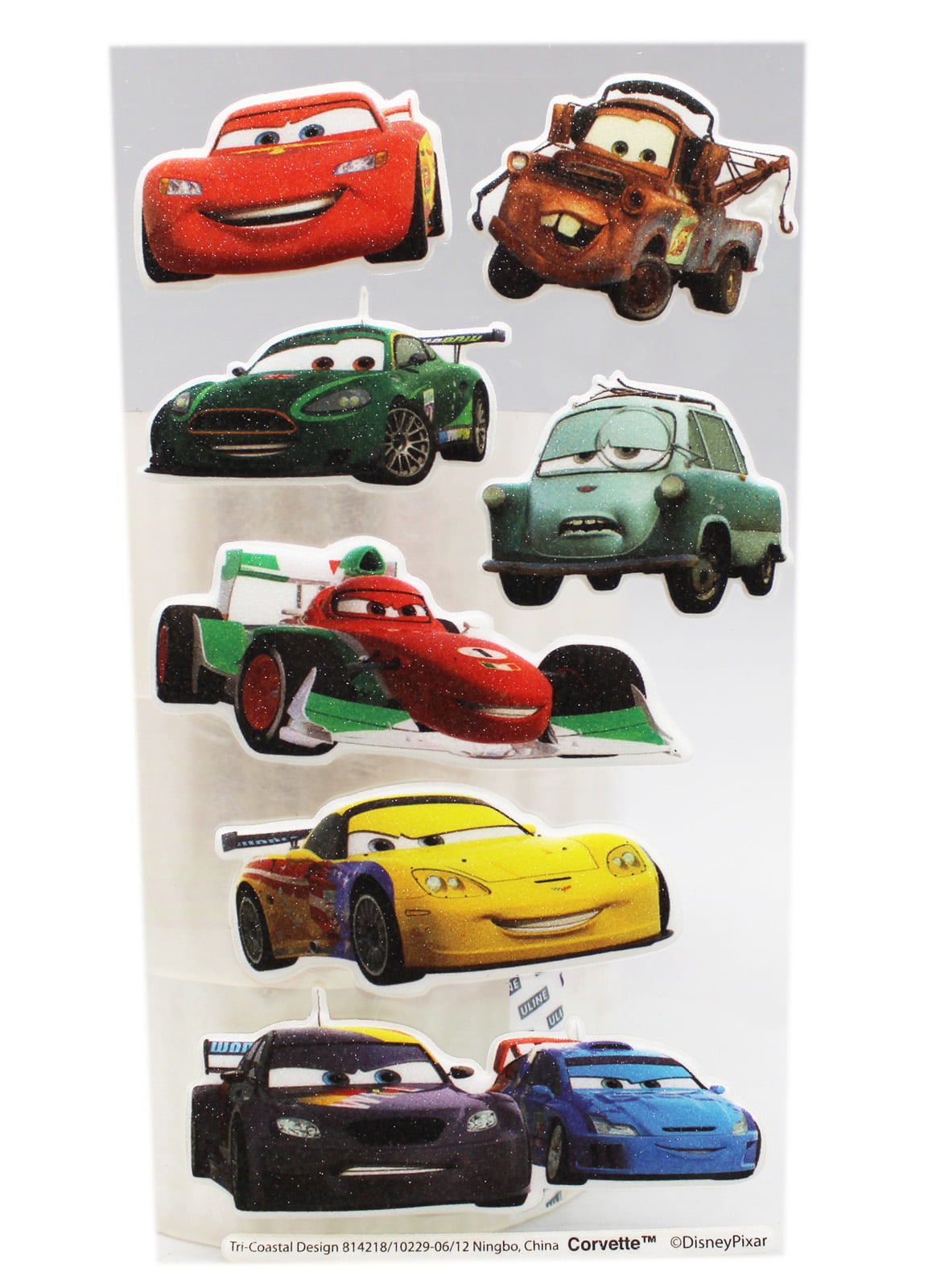 Pixar's Cars Character Raised Glittery Stickers (7 Stickers) - Walmart.com