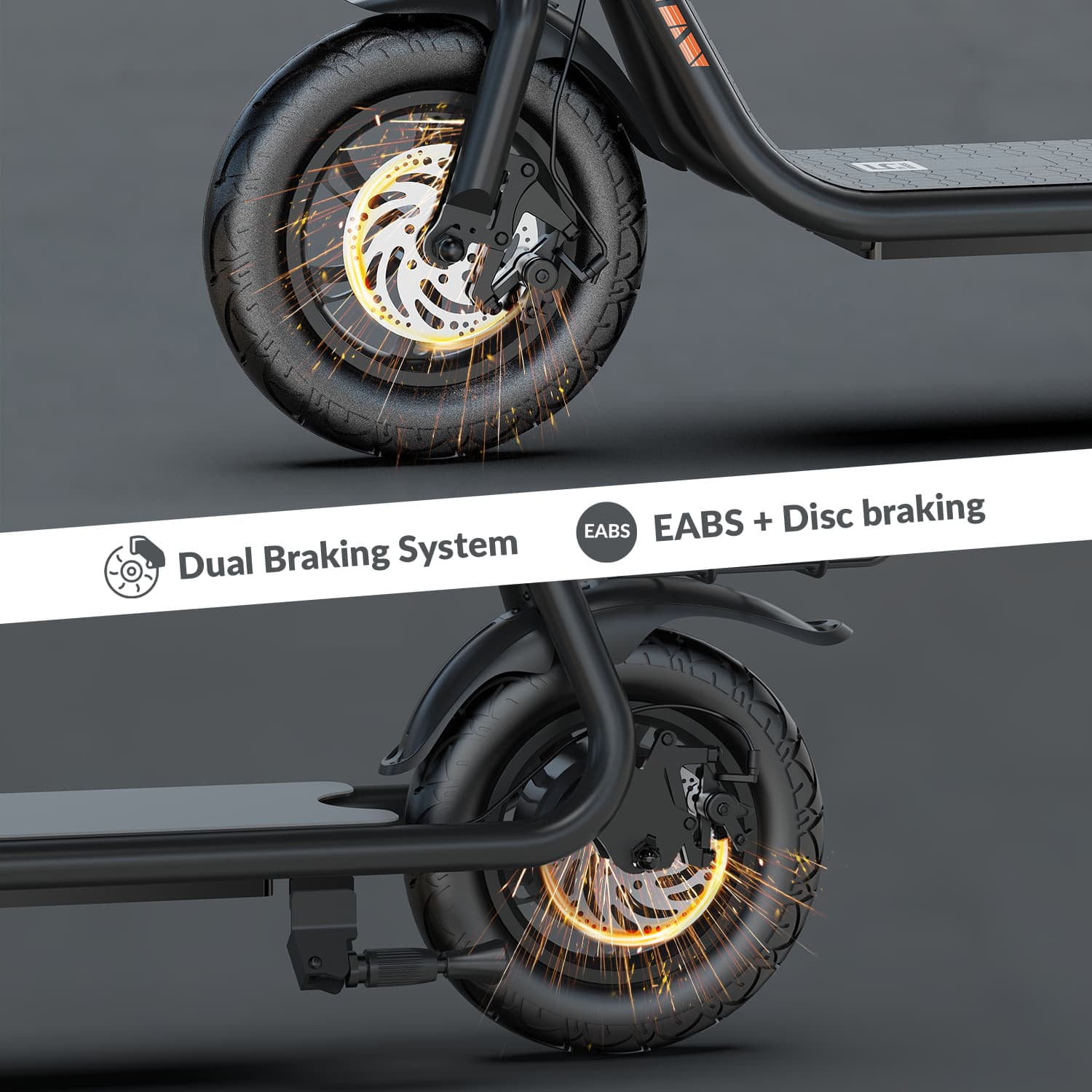 5TH WHEEL W18S 450W Motor Electric Scooter for Adults with Seat and Carry Basket, 36V 20Miles Range & 15.5Mph, 12" Foldable E Scooter for Commuting, UL 2272