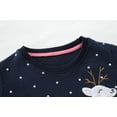 thumbnail image 4 of POPTEM Girls Christmas Sweatshirt Reindeer Long Sleeve Shirts Kids Christmas Clothes Size 6, 4 of 7