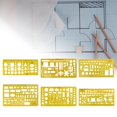 thumbnail image 3 of Ruiboury Templates Stencil Set Drafting Tools Architectural 6 Design Pieces Ruler 6 Pieces, 3 of 3