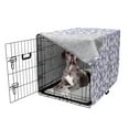 thumbnail image 5 of Butterfly Dog Crate Cover, Continuous Pattern of Monotone Abstract Winged Delicate Animal, Easy to Use Pet Kennel Cover Small Dogs Puppies Kittens, 7 Sizes, Lavender Blue and Dark Grey, by Ambesonne, 5 of 6