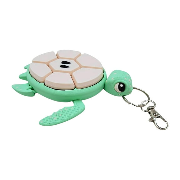 Gqtwoy Fruit Themed Turtle Hand Stress Relief Clicker Fidget Toy with Mechanical Click Sound, Keychain Attachment for ADHD, Anxiety & Focus - Stress Relief for Kids & Adults