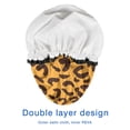 thumbnail image 4 of Shower Caps,Yellow and Black Of Leopard Print Waterproof Shower Cap for Women 4 Pieces,Double Reusable Hair Cover for Shower PEVA Elastic Stretch Hem, 4 of 7
