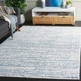 thumbnail image 2 of SAFAVIEH Rumi Barrett Striped Polyester Shag Area Rug, Light Blue/Ivory, 4' x 6', 2 of 8