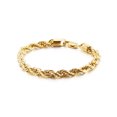 thumbnail image 2 of Pulsera para hombre con cadena tipo cuerda de acero inoxidable con acabado en oro de 18 quilates, 2 of 2