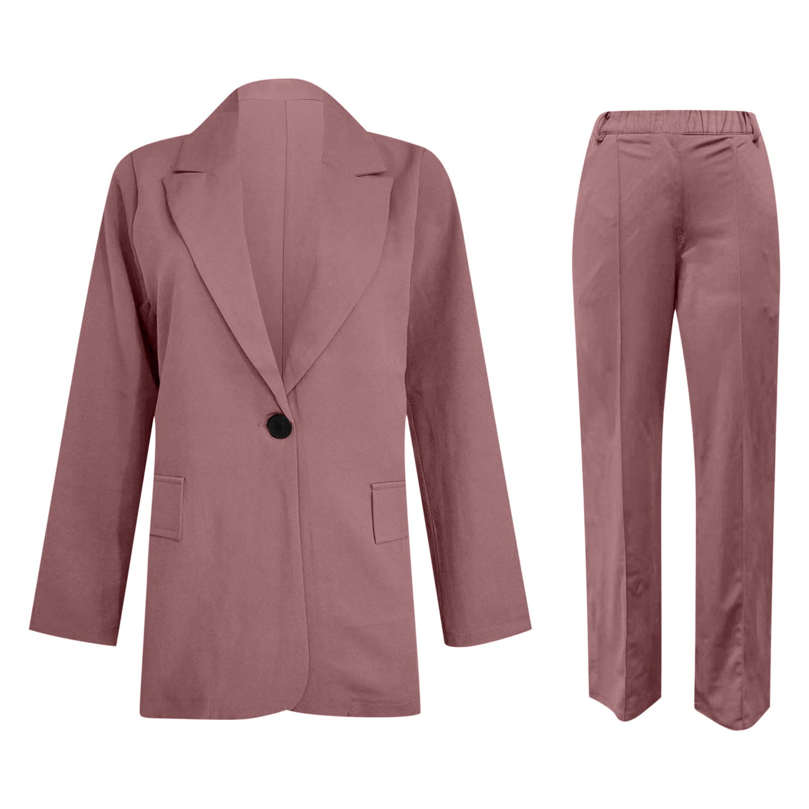 Ensemble de Costume d'Affaires pour Femmes Deux Pièces Veste à Manches Longues et Pantalon pour Occasions Tenue Formelle Élégante