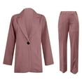 thumbnail image 3 of Women Two Piece Lapels Jumpsuits for Women Party Suit Set office Business Plus Size Jumpsuit Long Sleeve Button formal Ladies Dressy Jumpsuits Jacket Pant Suit Slim Loosetrouser Jacket Suit, 3 of 4